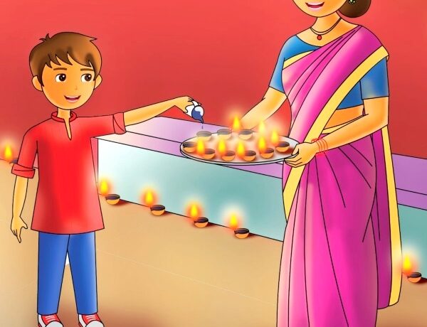 Diwali craft for kids – Decorative Diya